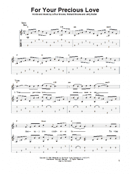 page one of For Your Precious Love (Solo Guitar)