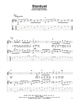 page one of Stardust (Solo Guitar)