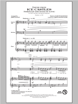 page one of Theme From Ice Castles (Through The Eyes Of Love) (SAB Choir)