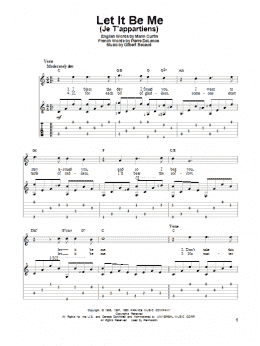 page one of Let It Be Me (Je T'appartiens) (Solo Guitar)