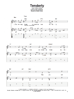 page one of Tenderly (Solo Guitar)