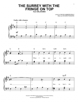 page one of The Surrey With The Fringe On Top (from Oklahoma!) (Easy Piano)