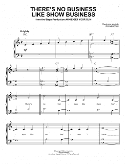 page one of There's No Business Like Show Business (Easy Piano)