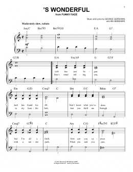 page one of 'S Wonderful (Easy Piano)