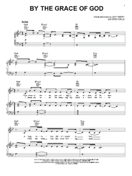 page one of By The Grace Of God (Piano, Vocal & Guitar Chords (Right-Hand Melody))
