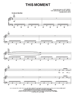 page one of This Moment (Piano, Vocal & Guitar Chords (Right-Hand Melody))