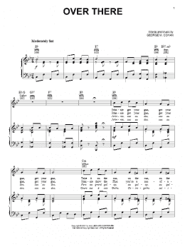 page one of Over There (Piano, Vocal & Guitar Chords (Right-Hand Melody))
