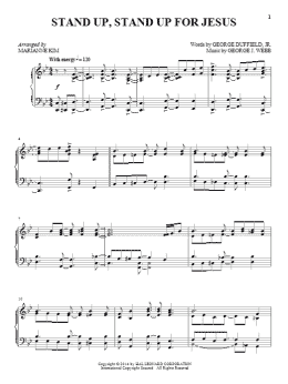 page one of Stand Up, Stand Up For Jesus (Piano Solo)