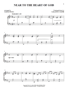 page one of Near To The Heart Of God (Piano Solo)