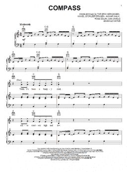page one of Compass (Piano, Vocal & Guitar Chords (Right-Hand Melody))