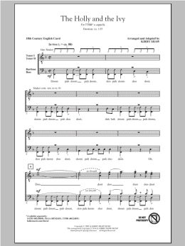 page one of The Holly And The Ivy (TTBB Choir)