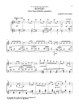 page one of Rondo On Argentine Children's Folk Tunes (Piano Solo)