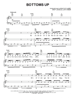 page one of Bottoms Up (Piano, Vocal & Guitar Chords (Right-Hand Melody))