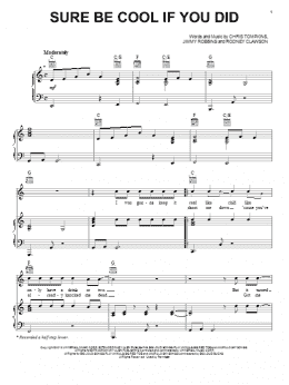 page one of Sure Be Cool If You Did (Piano, Vocal & Guitar Chords (Right-Hand Melody))