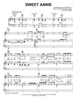page one of Sweet Annie (Piano, Vocal & Guitar Chords (Right-Hand Melody))