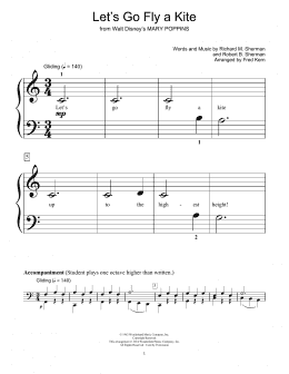 page one of Let's Go Fly A Kite (from Mary Poppins) (arr. Fred Kern) (Educational Piano)
