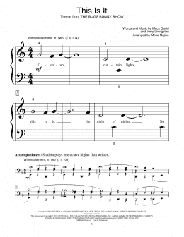 page one of This Is It (arr. Mona Rejino) (Educational Piano)