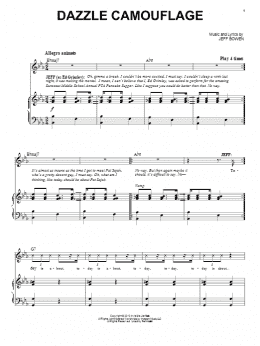 page one of Dazzle Camouflage (Piano & Vocal)