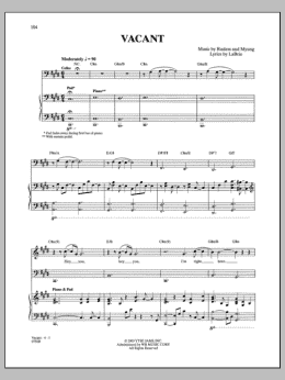 page one of Vacant (Guitar Tab)