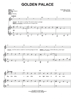page one of Golden Palace (Piano & Vocal)