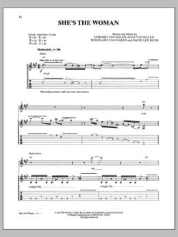 page one of She's The Woman (Guitar Tab)