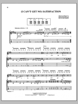page one of (I Can't Get No) Satisfaction (Guitar Tab)
