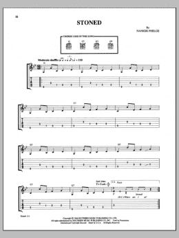 page one of Stoned (Guitar Tab)