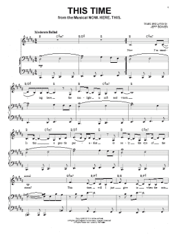 page one of This Time (Piano & Vocal)