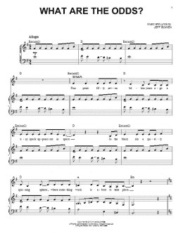 page one of What Are The Odds? (Piano & Vocal)
