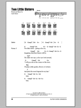 page one of Two Little Sisters (Guitar Chords/Lyrics)