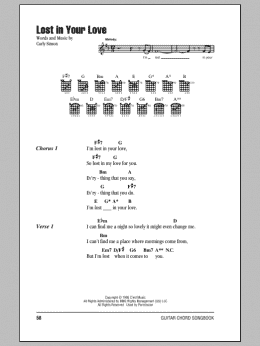 page one of Lost In Your Love (Guitar Chords/Lyrics)