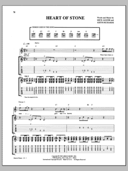 page one of Heart Of Stone (Guitar Tab)