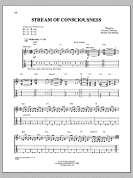 page one of Stream Of Consciousness (Guitar Tab)