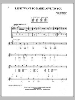 page one of I Just Want To Make Love To You (Guitar Tab)