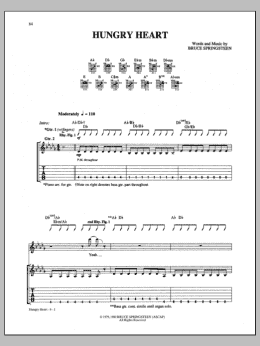 page one of Hungry Heart (Guitar Tab)
