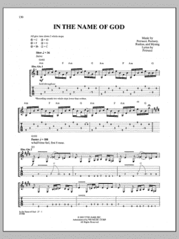 page one of In The Name Of God (Guitar Tab)