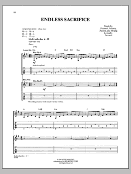 page one of Endless Sacrifice (Guitar Tab)