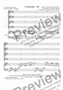 page one of I Surrender All - CV4