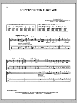 page one of Don't Know Why I Love You (Guitar Tab)
