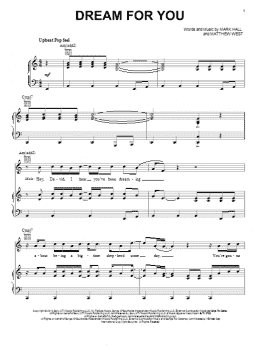 page one of Dream For You (Piano, Vocal & Guitar Chords (Right-Hand Melody))