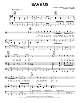 page one of Save Us (Piano, Vocal & Guitar Chords (Right-Hand Melody))