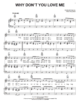 page one of Why Don't You Love Me (Piano, Vocal & Guitar Chords (Right-Hand Melody))
