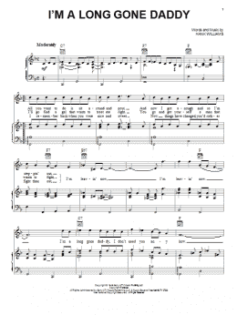 page one of I'm A Long Gone Daddy (Piano, Vocal & Guitar Chords (Right-Hand Melody))