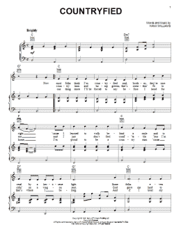 page one of Countryfied (Piano, Vocal & Guitar Chords (Right-Hand Melody))