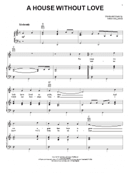 page one of A House Without Love (Piano, Vocal & Guitar Chords (Right-Hand Melody))