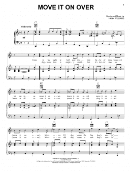 page one of Move It On Over (Piano, Vocal & Guitar Chords (Right-Hand Melody))