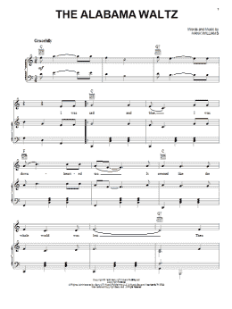 page one of The Alabama Waltz (Piano, Vocal & Guitar Chords (Right-Hand Melody))