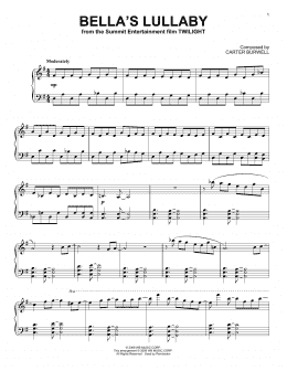 page one of Bella's Lullaby (Piano Solo)