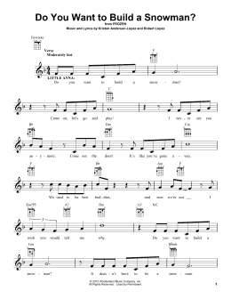 page one of Do You Want To Build A Snowman? (from Frozen) (Ukulele)