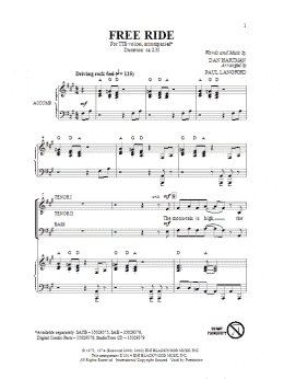 page one of Free Ride (TTBB Choir)
